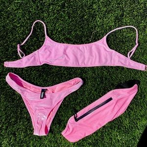 TRANGL VELVET BIKINI W/ MATCHING ZIPPER BAG